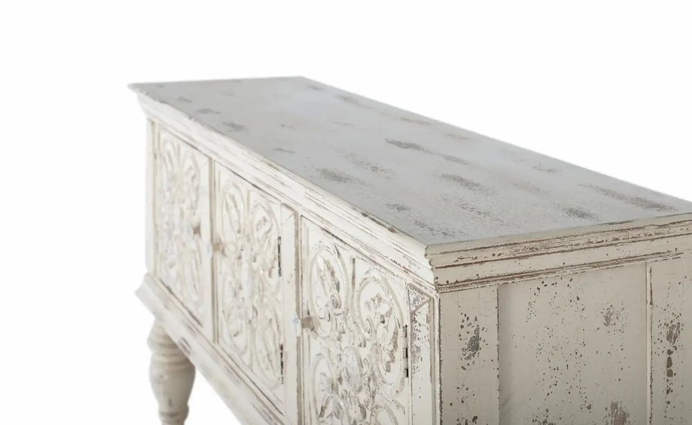 Console table - Console in aged white mango wood - GINER Y COLOMER