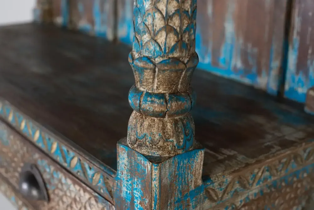 Etagères - Etagère en manguier bleu vieilli 180cm - GINER Y COLOMER