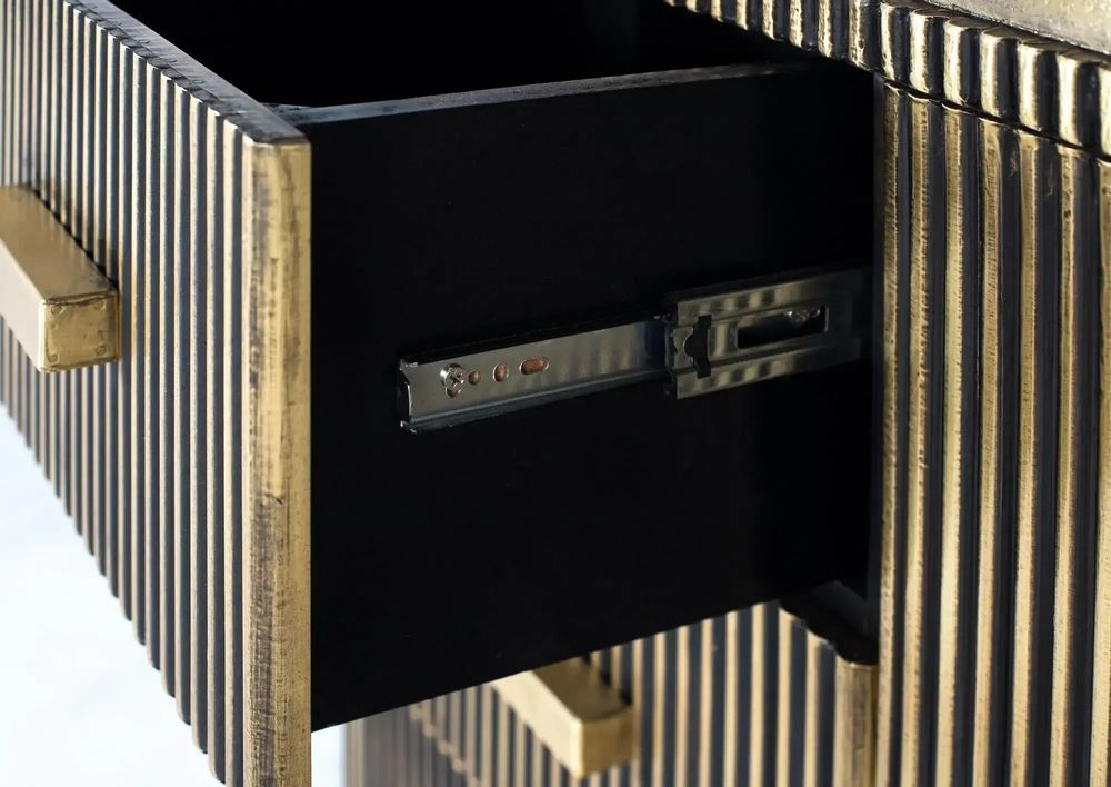 Sideboards - Mango wood and bronze sideboard 150cm - GINER Y COLOMER