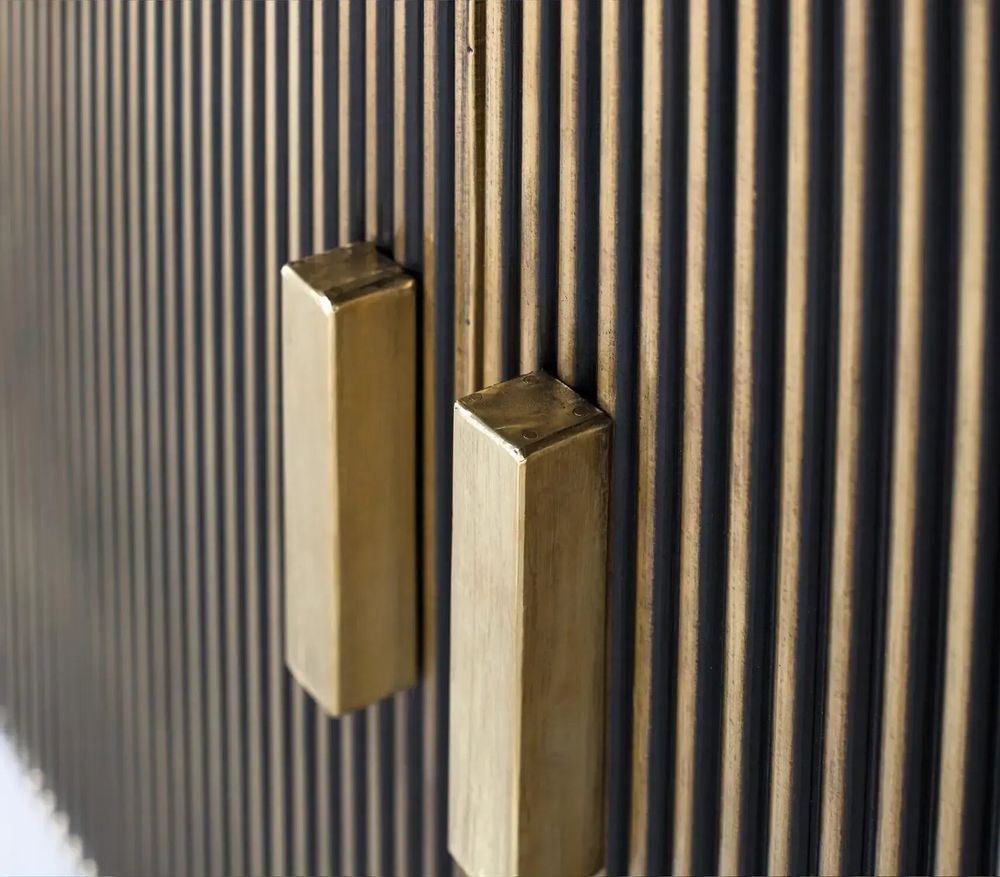 Sideboards - Mango wood and bronze sideboard 150cm - GINER Y COLOMER