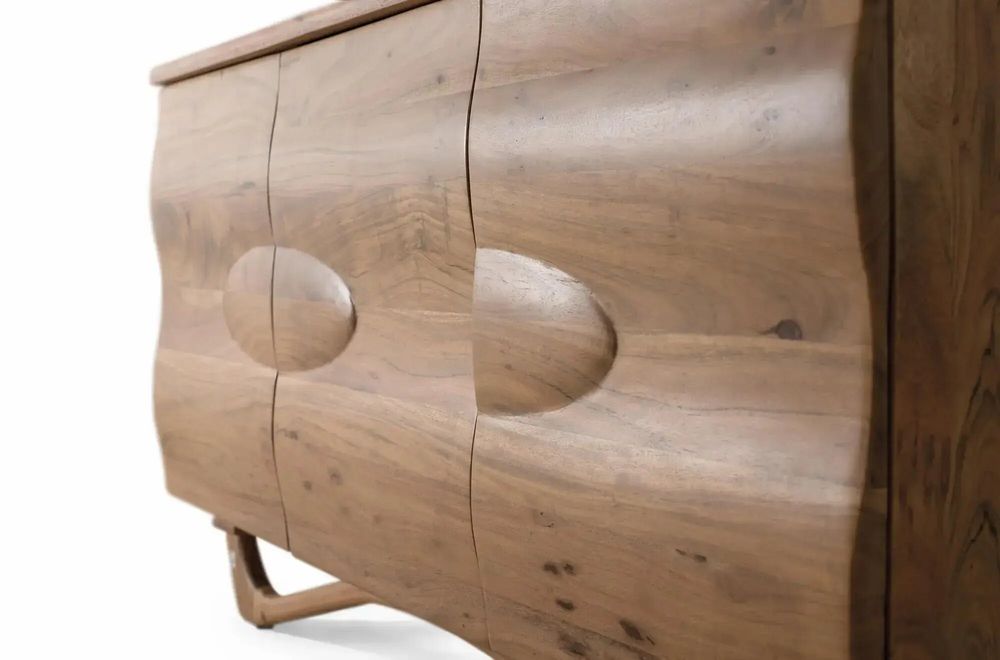 Sideboards - Handcrafted sideboard in acacia wood 140cm - GINER Y COLOMER