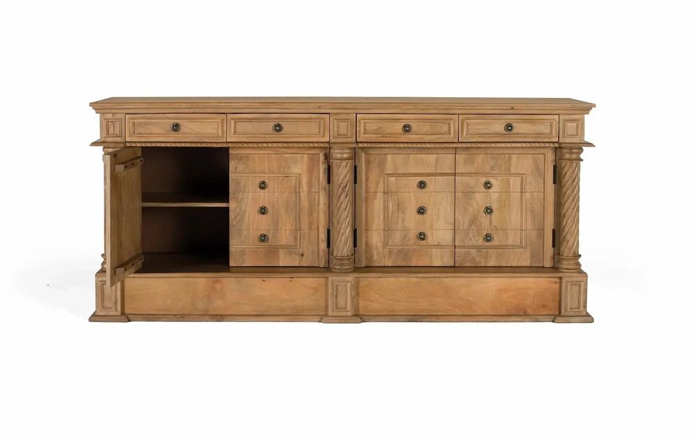 Buffets - Buffet avec 4 tiroirs et 4 portes en bois de manguier - GINER Y COLOMER