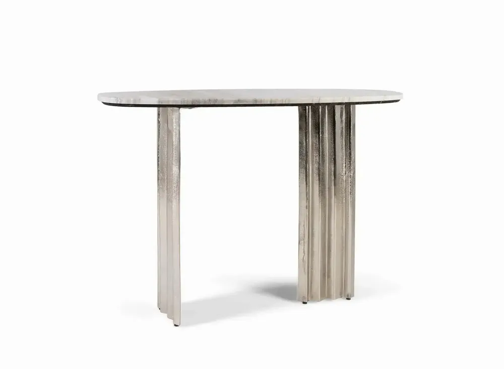 Console table - Console with oval marble top - GINER Y COLOMER