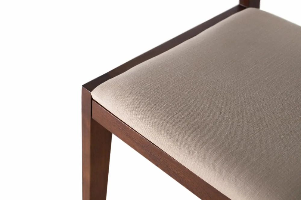 Chairs - Set of 2 chairs in acacia wood and covered in fabric - GINER Y COLOMER