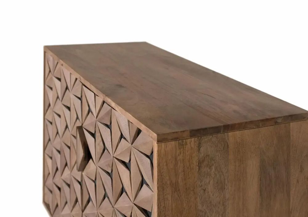 Sideboards - Hand-carved two-door sideboard in mango wood - GINER Y COLOMER