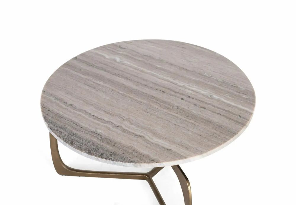 Tables basses - Table basse avec base en métal et plateau en marbre - GINER Y COLOMER