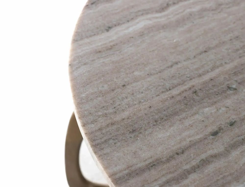 Tables basses - Table basse avec base en métal et plateau en marbre - GINER Y COLOMER