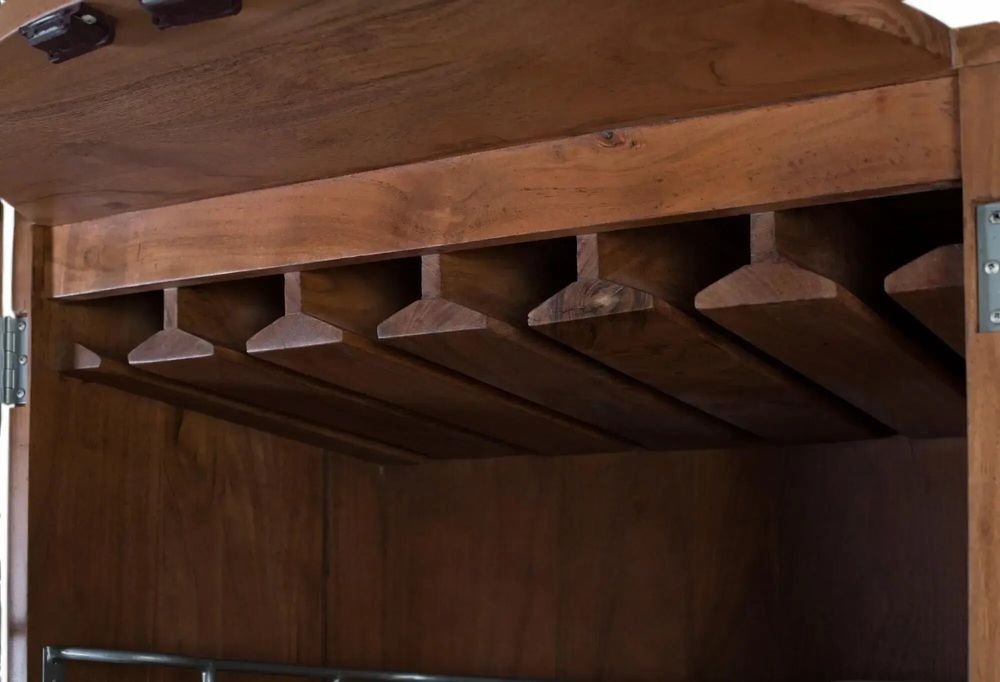 Buffets - Meuble bar à 2 portes en bois d'acacia massif - GINER Y COLOMER