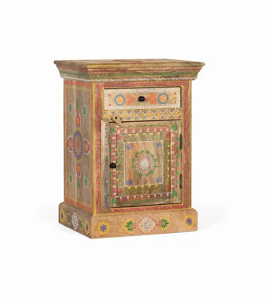 Night tables - Bedside table made and painted by hand in mango wood - GINER Y COLOMER