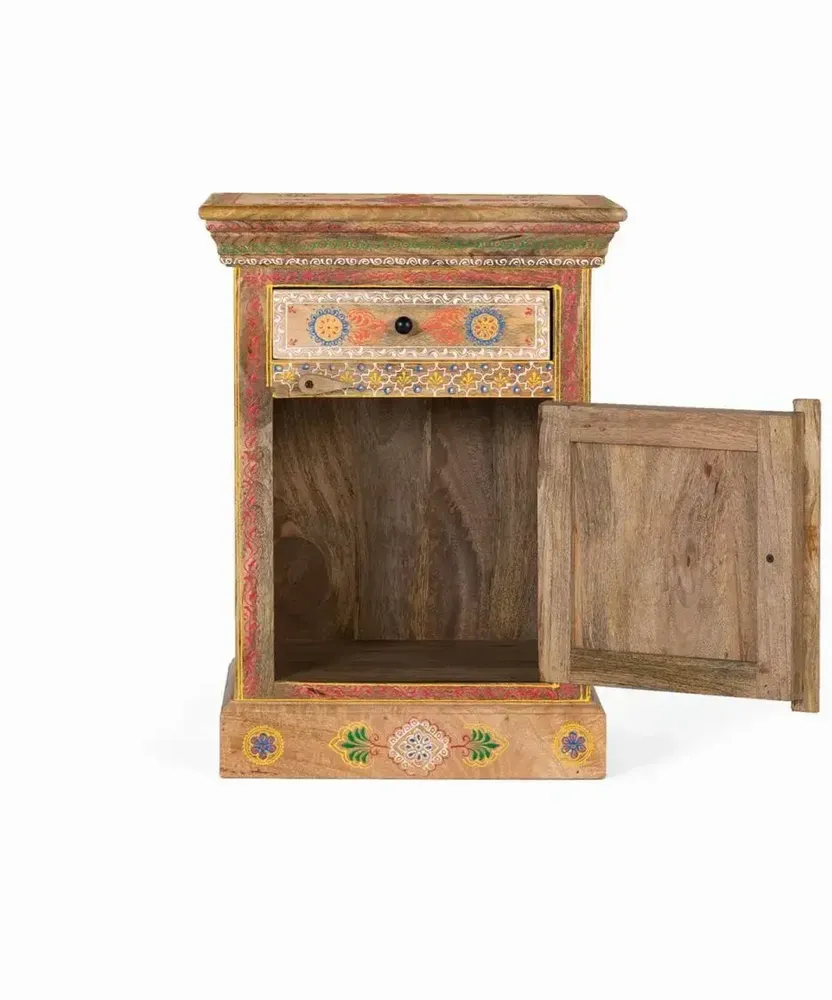 Night tables - Bedside table made and painted by hand in mango wood - GINER Y COLOMER
