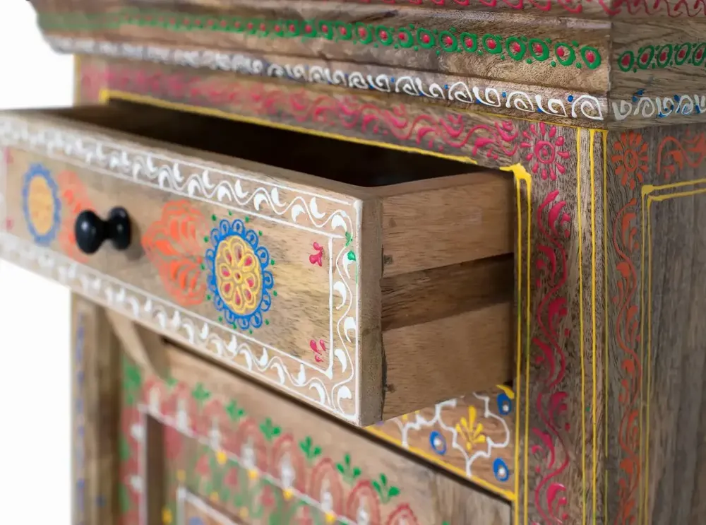 Night tables - Bedside table made and painted by hand in mango wood - GINER Y COLOMER
