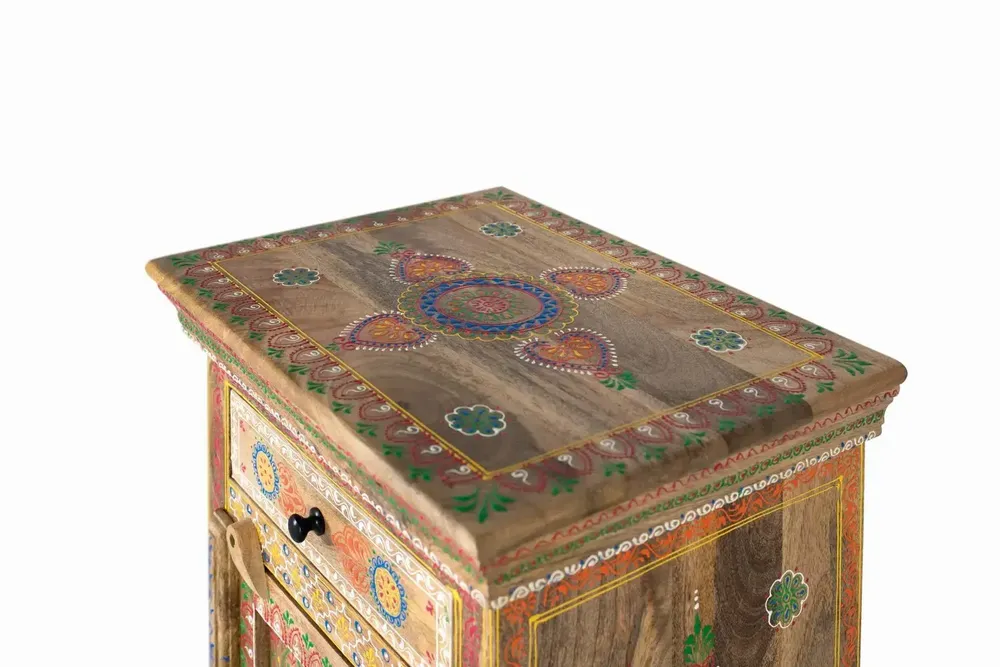 Night tables - Bedside table made and painted by hand in mango wood - GINER Y COLOMER