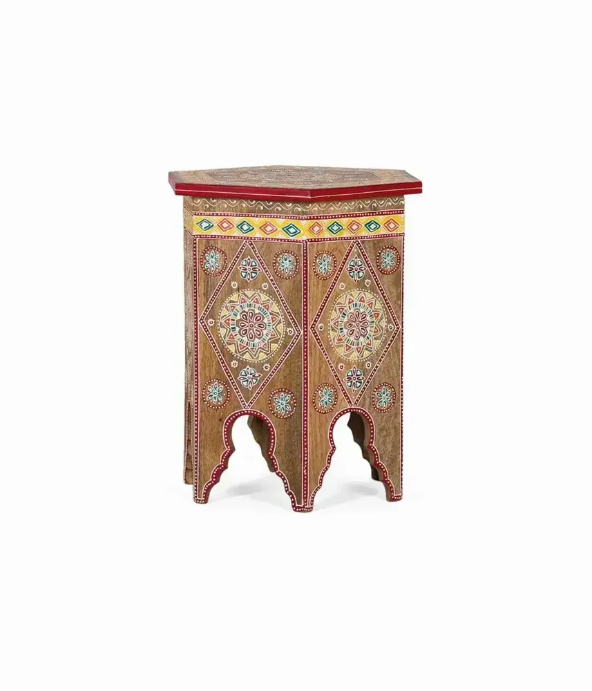 Tabourets - Tabouret en bois de manguier peint à la main - GINER Y COLOMER