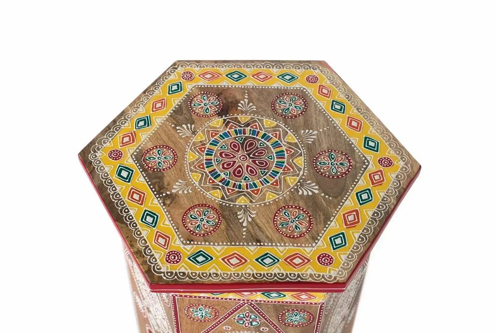 Tabourets - Tabouret en bois de manguier peint à la main - GINER Y COLOMER