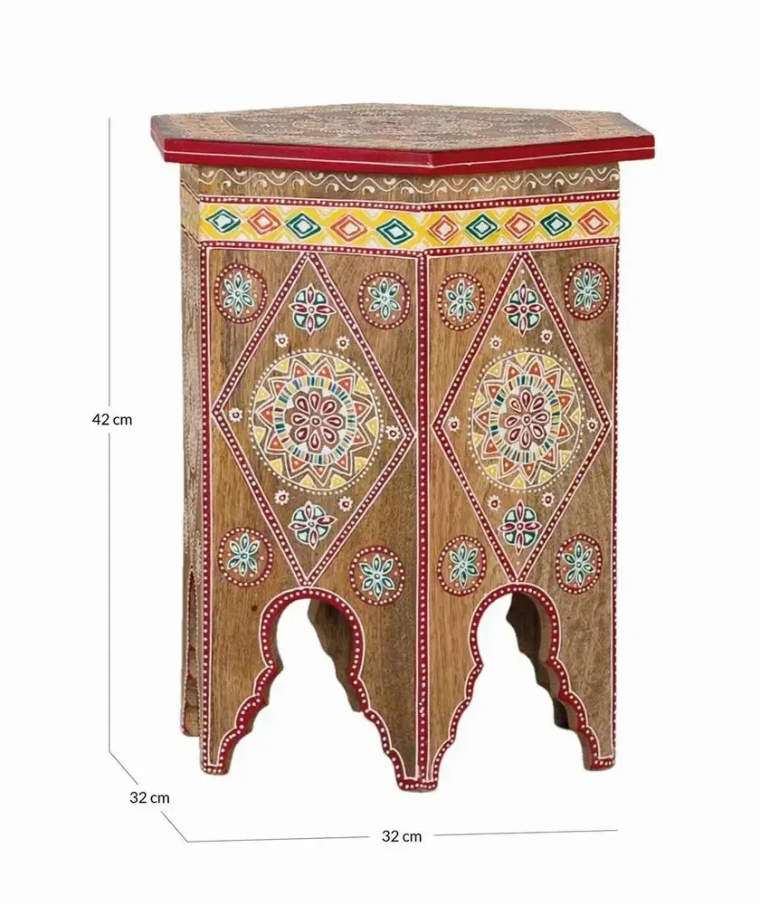 Tabourets - Tabouret en bois de manguier peint à la main - GINER Y COLOMER