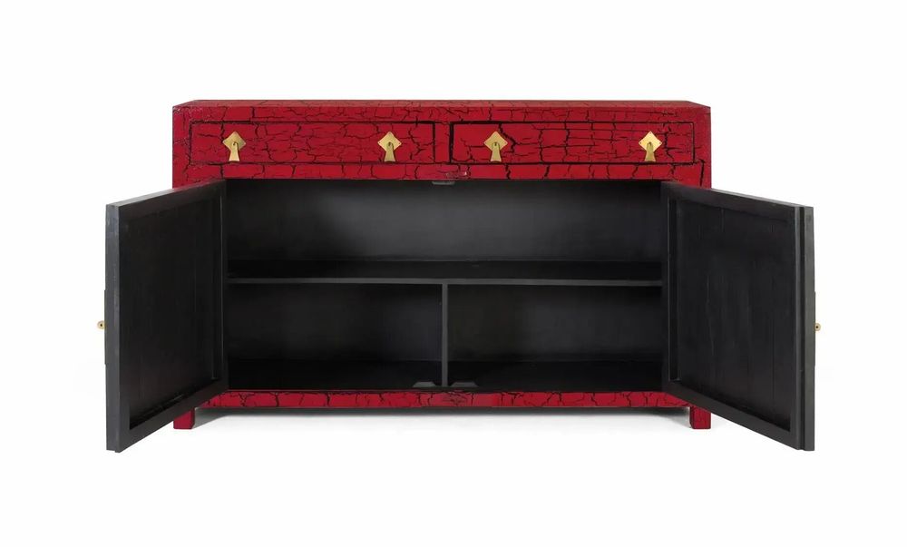 Buffets - Buffet rouge de style japonais fait main - GINER Y COLOMER