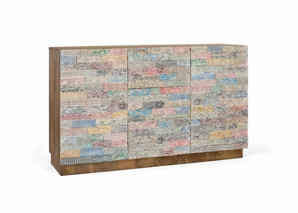 Sideboards - Solid wood sideboard with two doors and three drawers - GINER Y COLOMER