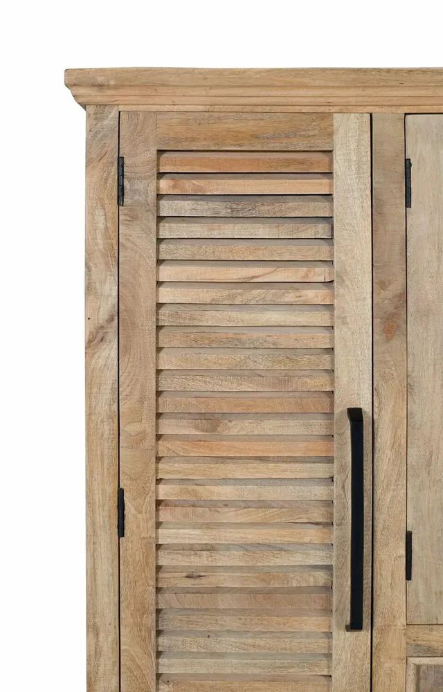 Armoires - Armoire en bois de manguier massif avec deux portes centrales - GINER Y COLOMER
