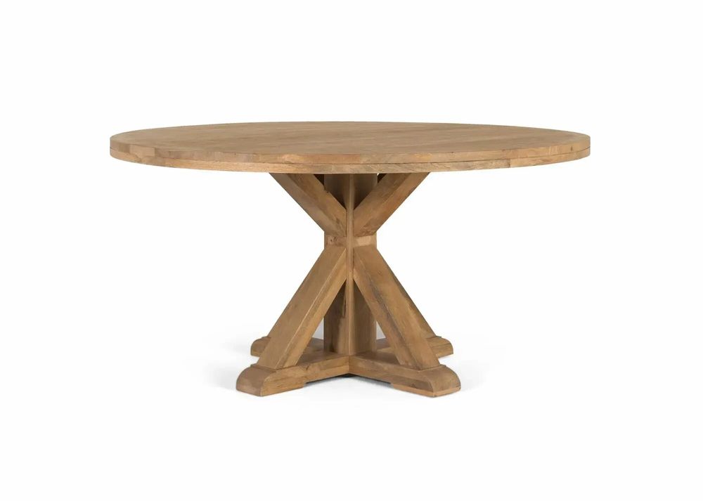 Tables Salle à Manger - Table à manger ronde en bois de manguier pour 10 personnes - GINER Y COLOMER