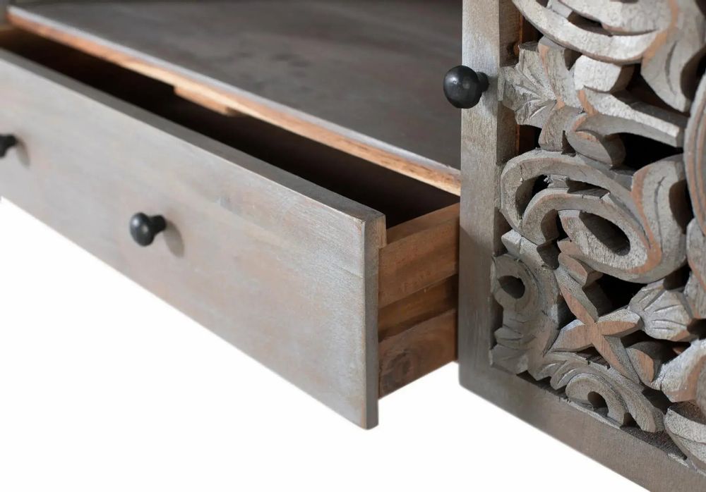 Meubles TV - Meuble TV en bois de manguier massif 150 cm - GINER Y COLOMER