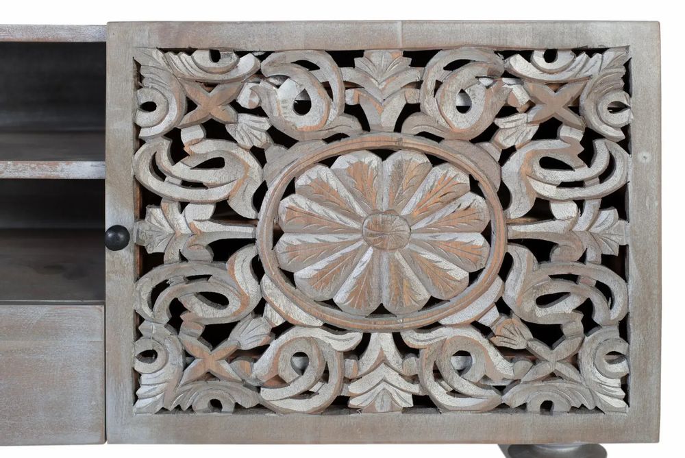 Meubles TV - Meuble TV en bois de manguier massif 150 cm - GINER Y COLOMER