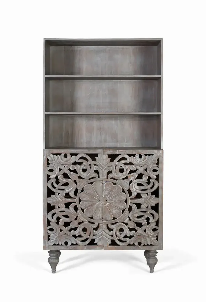 Bookshelves - Solid mango wood bookcase 180 cm - GINER Y COLOMER