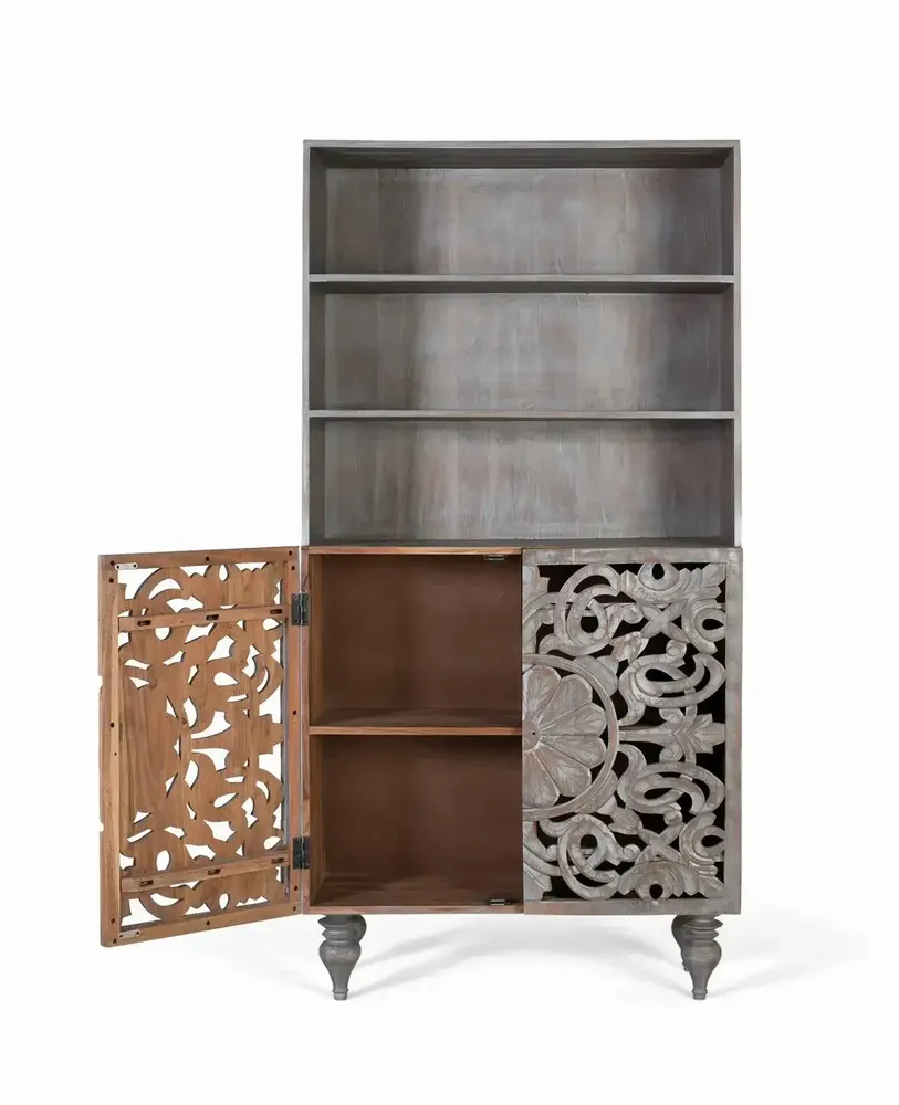 Bookshelves - Solid mango wood bookcase 180 cm - GINER Y COLOMER