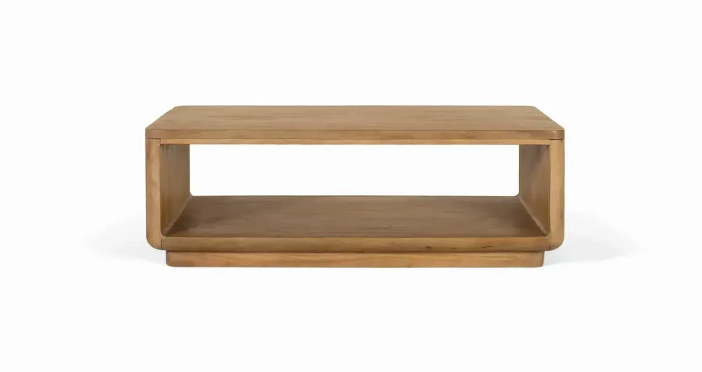 Coffee tables - Mango wood coffee table with rounded corners - GINER Y COLOMER