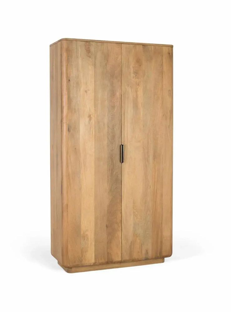 Wardrobe - Mango wood cabinet with rounded corners - GINER Y COLOMER