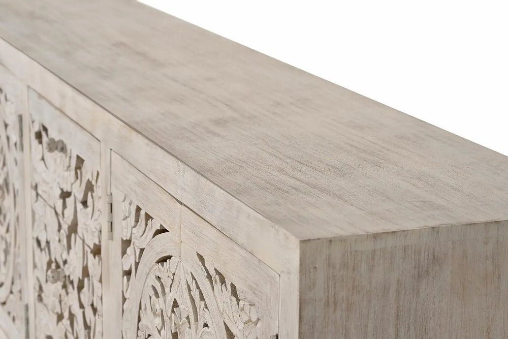 Sideboards - Mango wood sideboard and aged white metal legs - GINER Y COLOMER