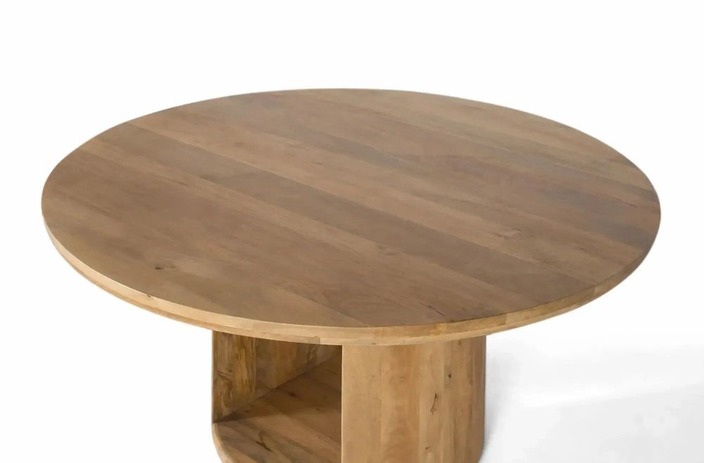 Tables Salle à Manger - Table en bois de manguier avec plateau rond de 150 cm de diamètre - GINER Y COLOMER