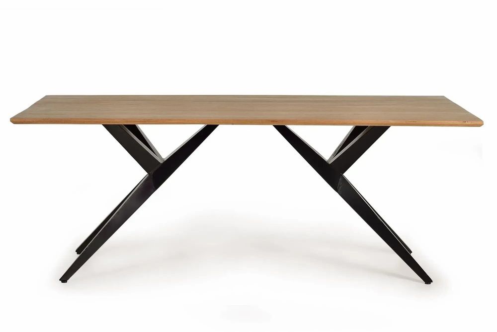 Tables Salle à Manger - Table à manger en bois d'acacia naturel et details en métal - GINER Y COLOMER