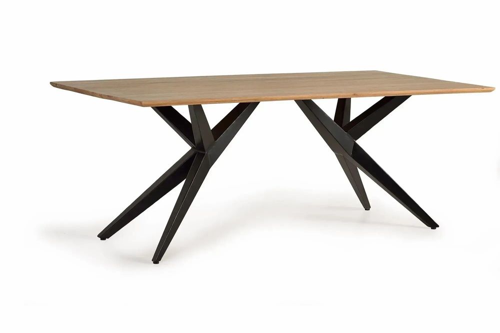 Tables Salle à Manger - Table à manger en bois d'acacia naturel et details en métal - GINER Y COLOMER