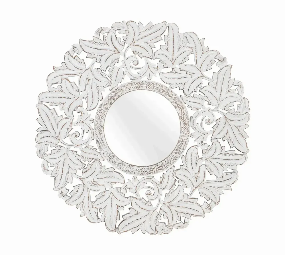 Mirrors - Round hand-carved mirror 120 cm in diameter - GINER Y COLOMER