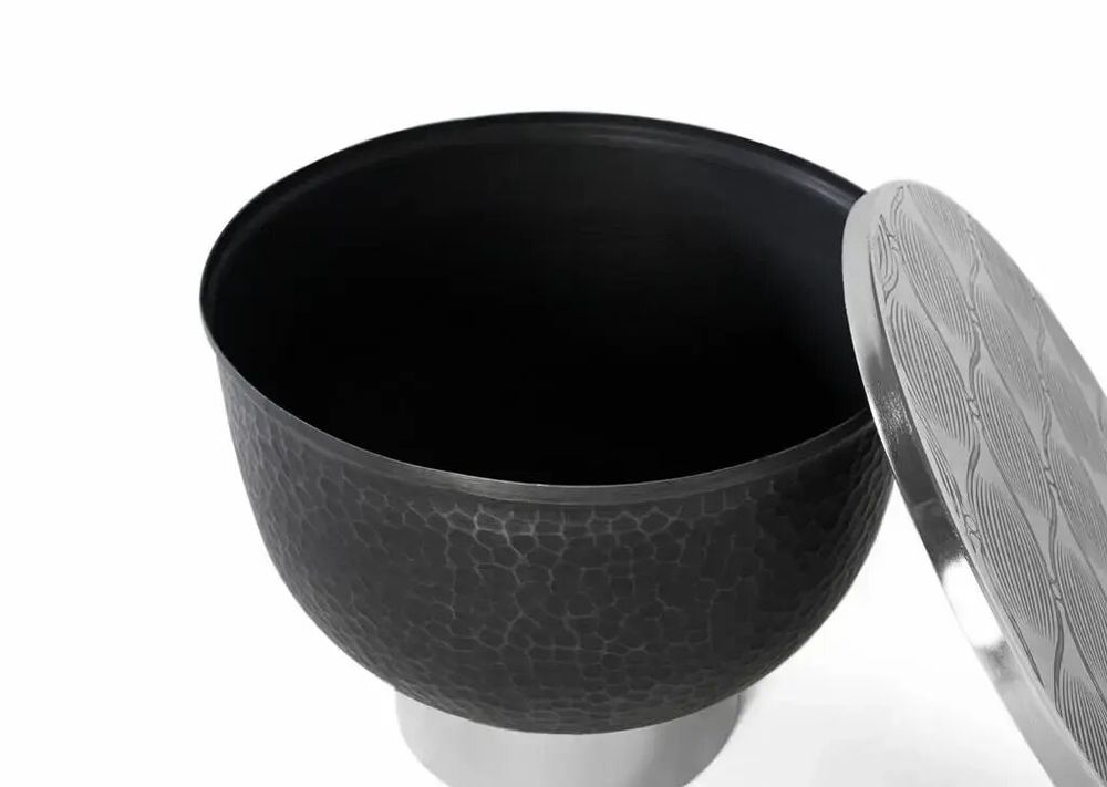 Coffee tables - Round coffee table in dark gray aluminum - GINER Y COLOMER