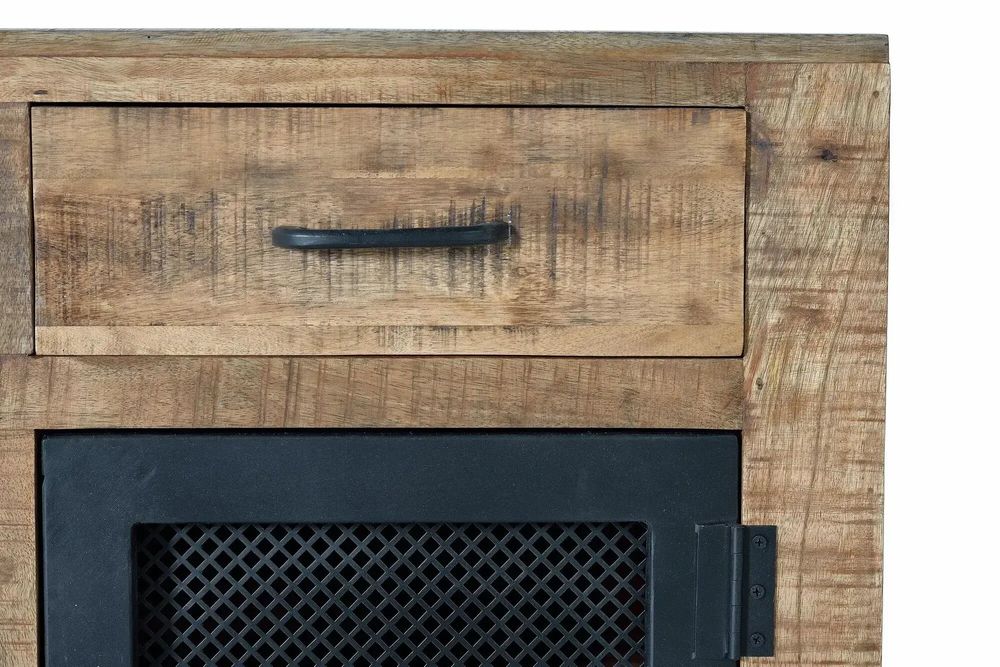 Sideboards - Sideboard in mango wood and natural metal - GINER Y COLOMER