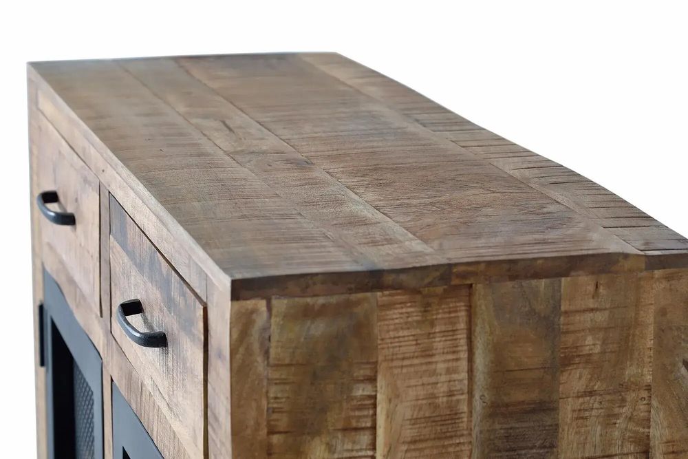 Sideboards - Sideboard in mango wood and natural metal - GINER Y COLOMER