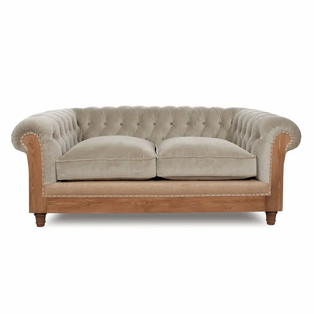 Sofas - Chesterfield Essence Velvet Pearl | Sofa - CREARTE COLLECTIONS