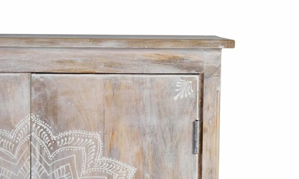 Buffets - Meuble bar en manguier blanc vieilli - GINER Y COLOMER