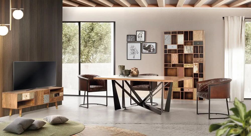 Meubles TV - Meuble TV en manguier noyer clair - GINER Y COLOMER
