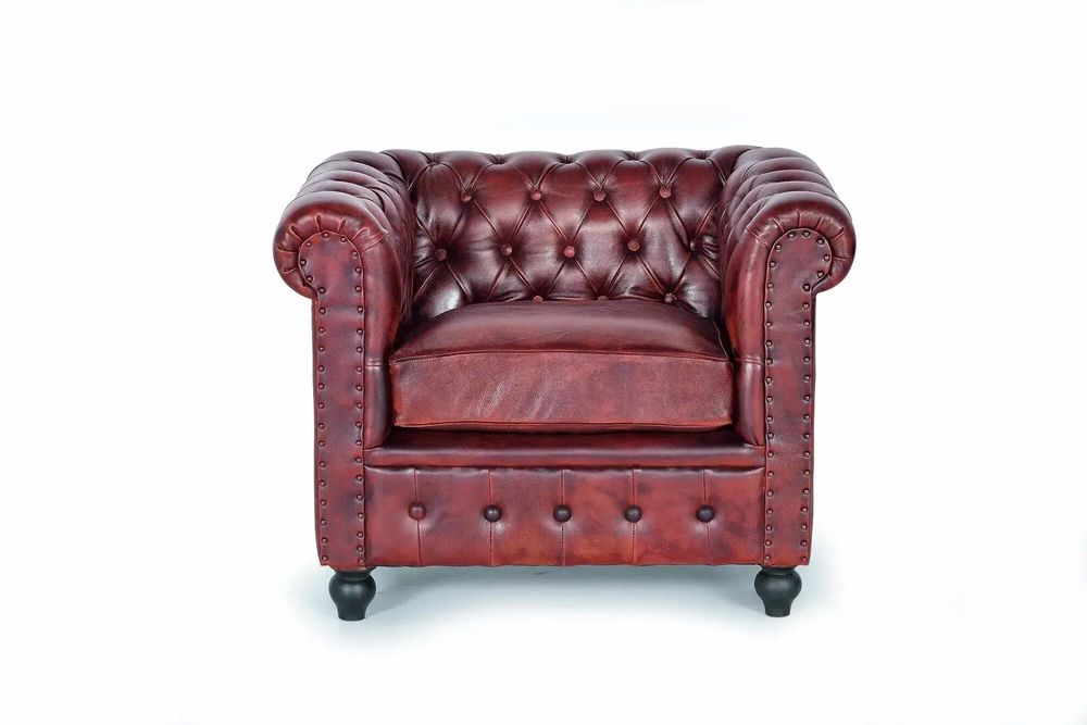 Fauteuils - Fauteill "Chester" en cuir marron materassé - GINER Y COLOMER