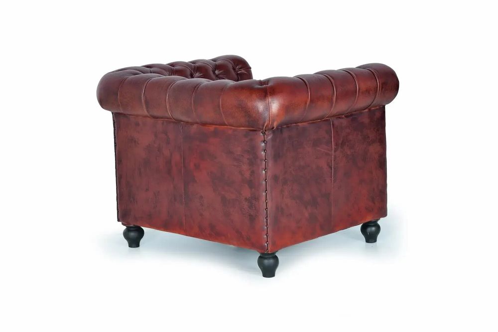 Fauteuils - Fauteill "Chester" en cuir marron materassé - GINER Y COLOMER