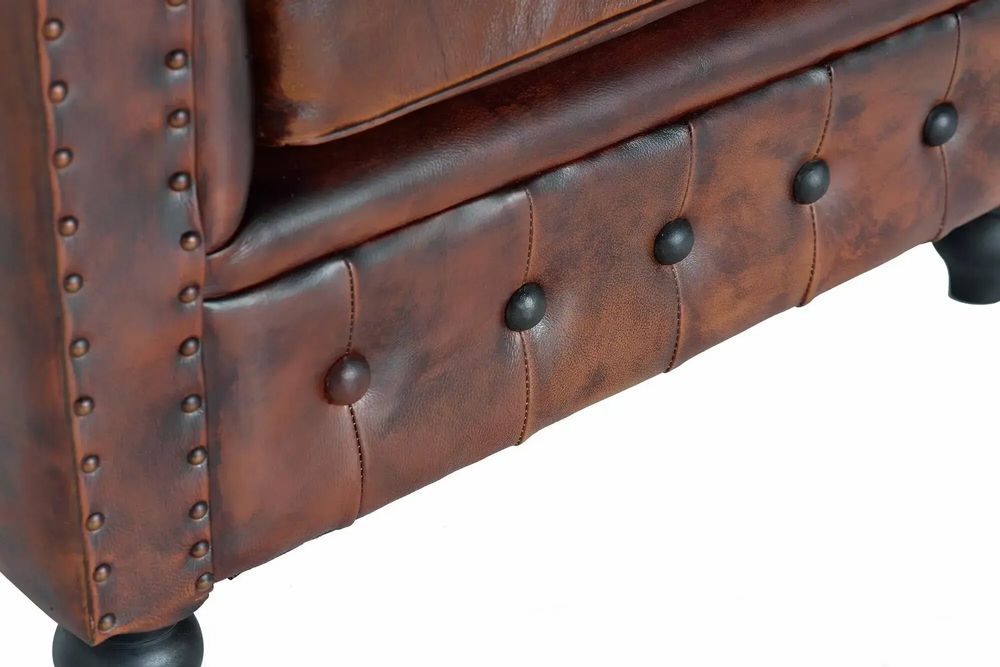Fauteuils - Fauteill "Chester" en cuir marron materassé - GINER Y COLOMER