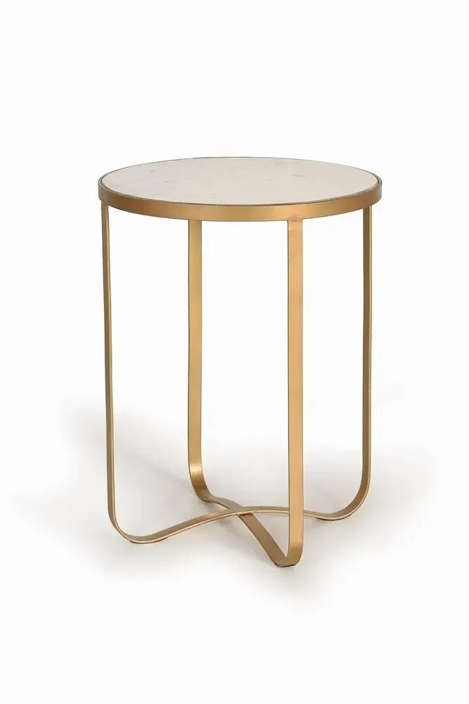 Tables basses - Table d'angle en marbre et métal - GINER Y COLOMER