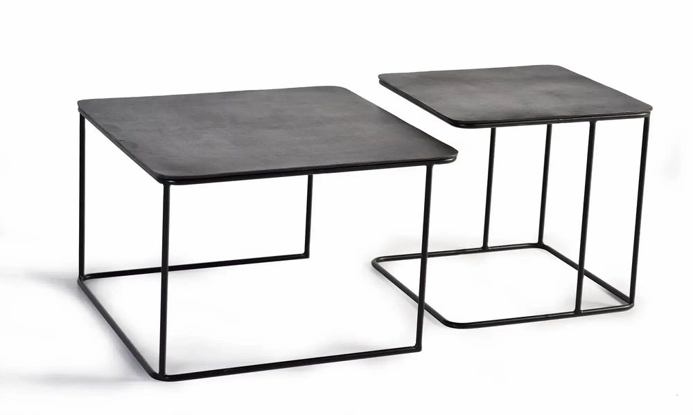 Tables basses - Table basse plateau bronze et pieds métal - GINER Y COLOMER