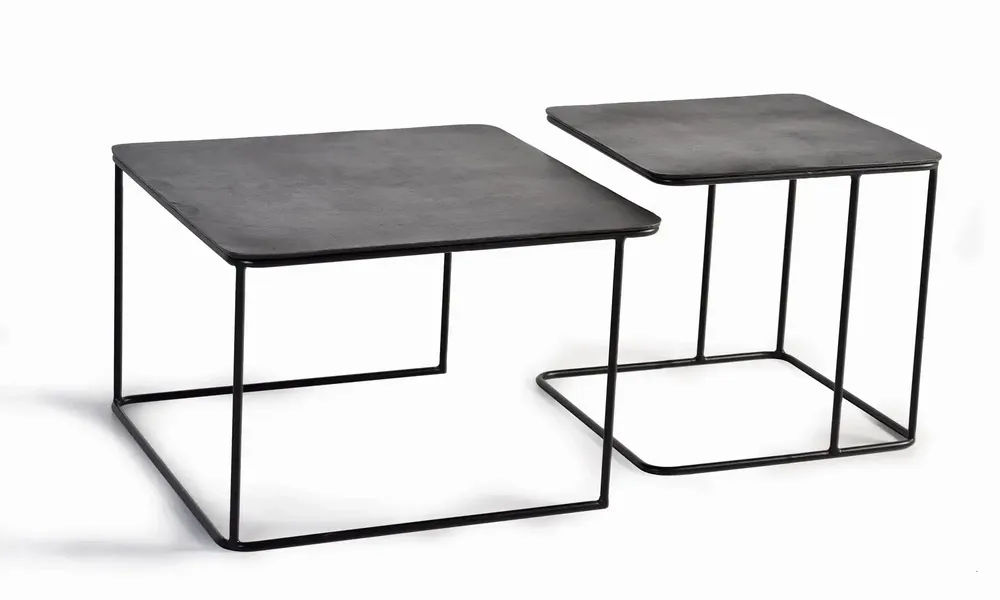 Tables basses - Table basse plateau bronze et pieds métal - GINER Y COLOMER