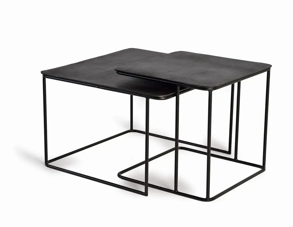 Tables basses - Table basse plateau bronze et pieds métal - GINER Y COLOMER