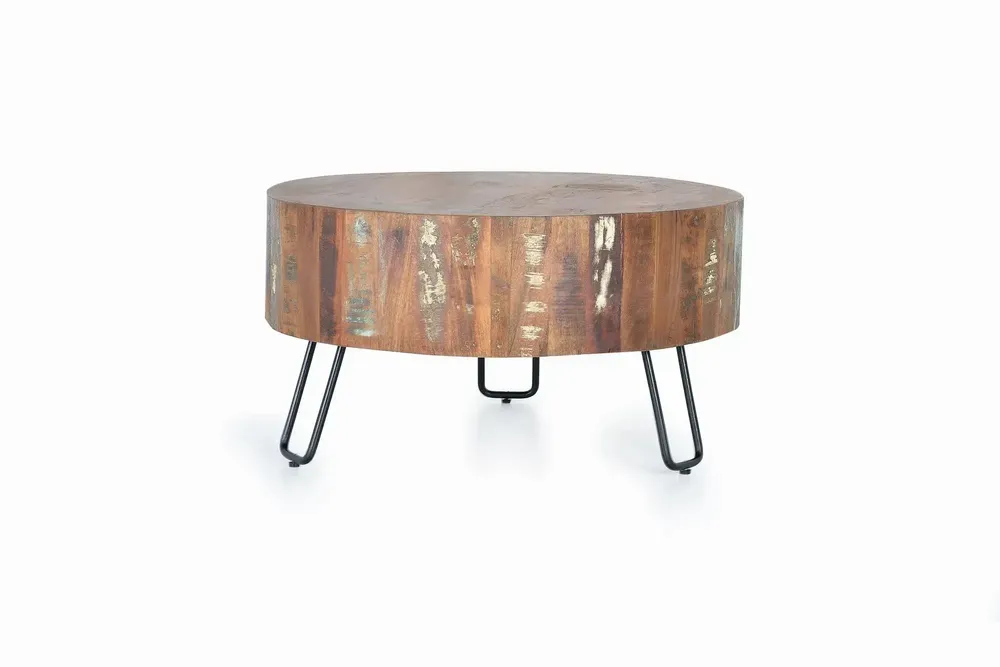 Tables basses - Table basse en bois recyclé et pieds en métal - GINER Y COLOMER