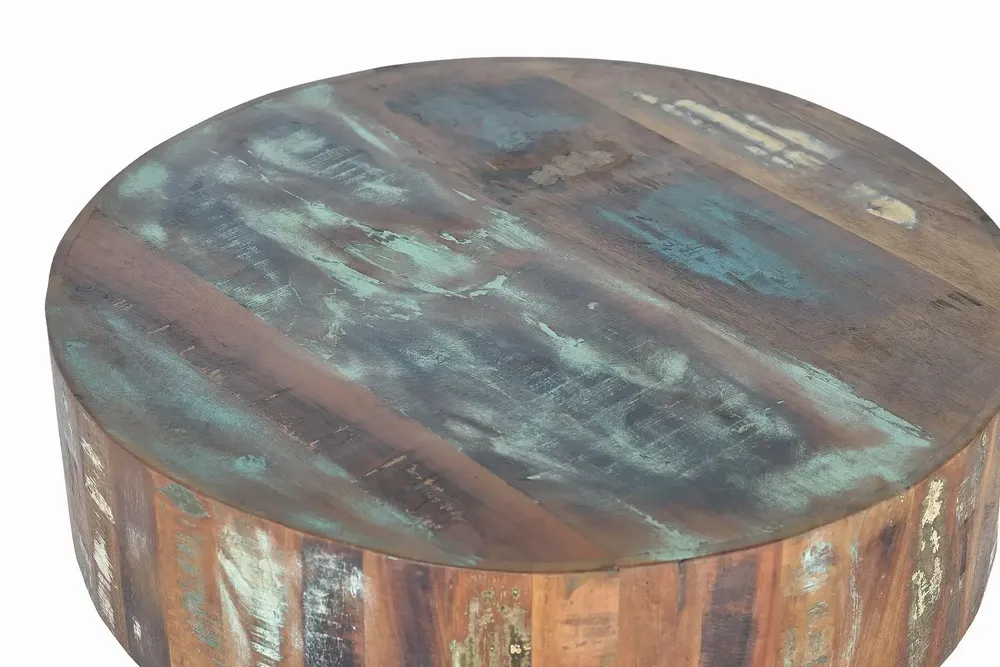 Tables basses - Table basse en bois recyclé et pieds en métal - GINER Y COLOMER