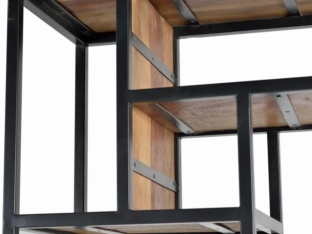 Etagères - Étagère en bois recyclé et métal de couleur foncée - GINER Y COLOMER